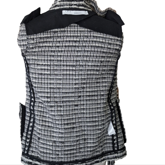 IRO Luna Textured Black and White  Wrap Jacket ..Size 34 - Picture 9 of 11